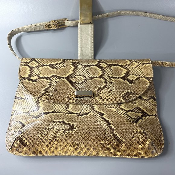 Vintage Susan Gail Genuine Snakeskin Clutch/Shoulder Bag - Picture 5 of 14
